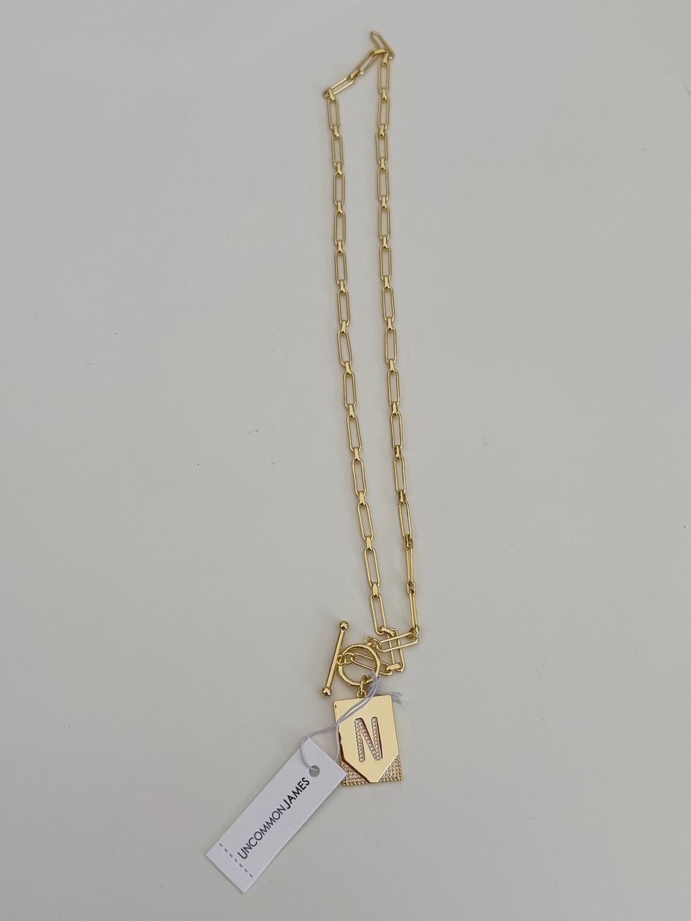 Uncommon James Gold Initial 'N' Pendant Necklace
